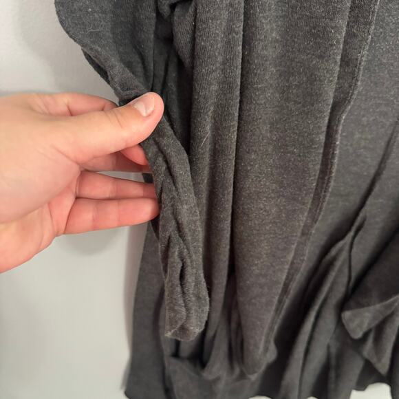 Lilly Lou Open Front Cardigan Sweater Gray Women's Size Large Spandex Blend - Picture 5 of 9